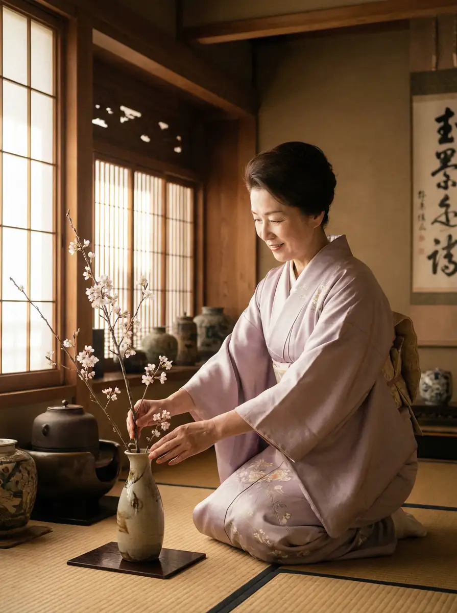一位优雅的 做爱软件-成人互动应用|高清体验|免费下载安装 在和室中插花
